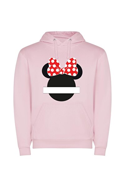 iLovePrints Enchanting Bow-Topped Mouse Φούτερ με κουκούλα σε χρώμα Ροζ