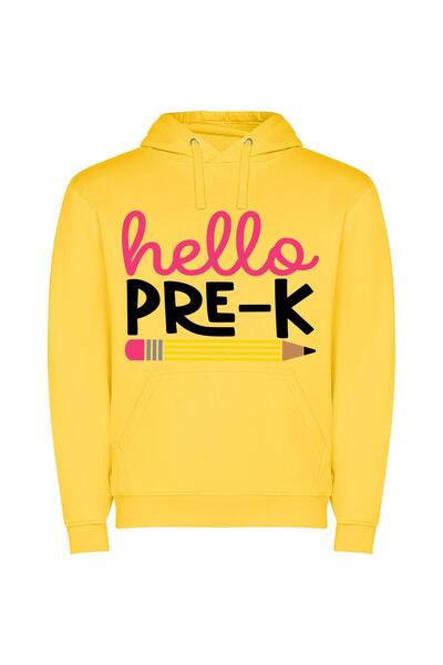 iLovePrints Hello Pencil: Illustrated Greetings Φούτερ με κουκούλα σε χρώμα Κ...
