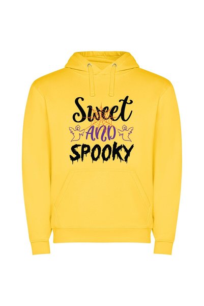 iLovePrints Sweets & Shivers Φούτερ με κουκούλα σε χρώμα Κίτρινο
