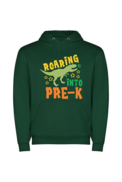 iLovePrints Rex-Inspired Pre-K Roar Φούτερ με κουκούλα σε χρώμα Πράσινο
