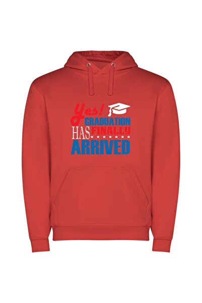 iLovePrints 2023 Senior Grad Shirt Φούτερ με κουκούλα σε χρώμα Κόκκινο