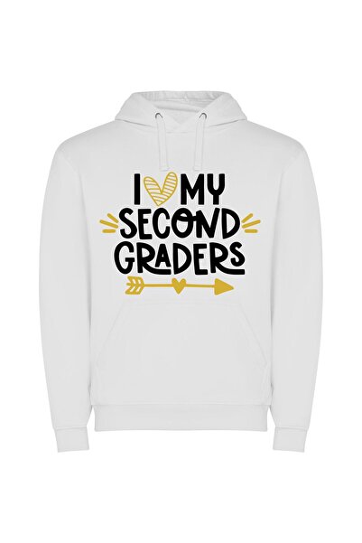 iLovePrints Adorable 2B Grading Love Φούτερ με κουκούλα σε χρώμα Λευκό
