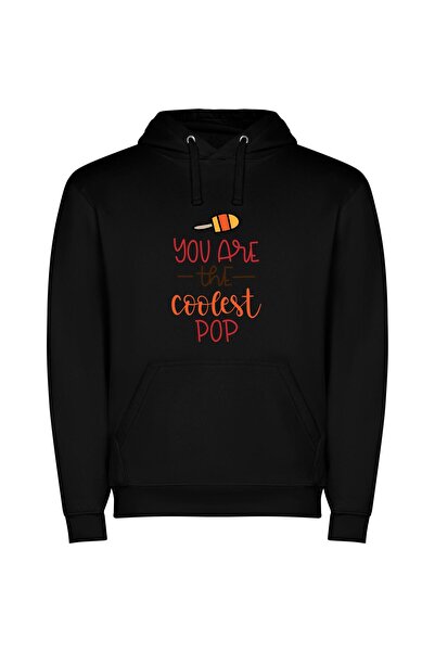 iLovePrints Cool Cuts: Artistic Pop Culture Φούτερ με κουκούλα σε χρώμα Μαύρο