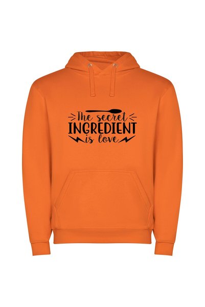 iLovePrints Love's Hidden Culinary Essence Φούτερ με κουκούλα σε χρώμα Πορτοκαλί