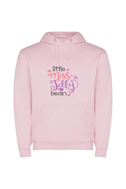 iLovePrints Bean Girl's Colorful Delight Φούτερ με κουκούλα σε χρώμα Ροζ
