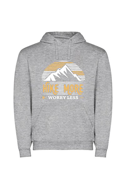 iLovePrints Unbounded Hiking Serenity Φούτερ με κουκούλα σε χρώμα Γκρι