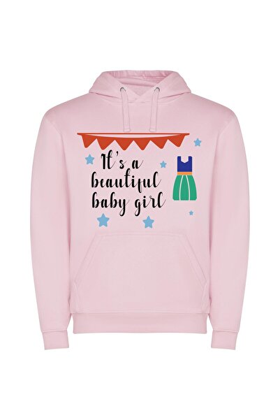 iLovePrints Beautiful Baby Girl Bliss Φούτερ με κουκούλα σε χρώμα Ροζ