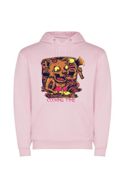 iLovePrints Nightmarish Animal Artistry Φούτερ με κουκούλα σε χρώμα Ροζ