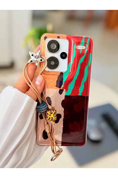 Go Aksesuar Redmi Note 13 Pro Plus 5g Uyumlu SHİNE Charm LEOPAR Tasarımlı Oyu...