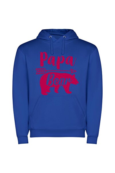 iLovePrints Paul's Alpha Bear Adventure Φούτερ με κουκούλα σε χρώμα Μπλε