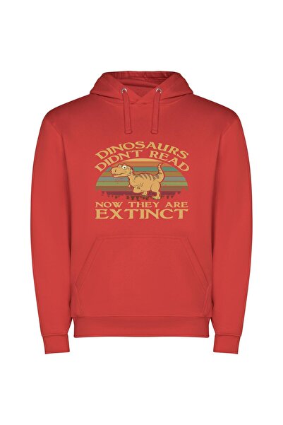 iLovePrints Fashionably Extinct: Literary Dinosaurs! Φούτερ με κουκούλα σε χρ...