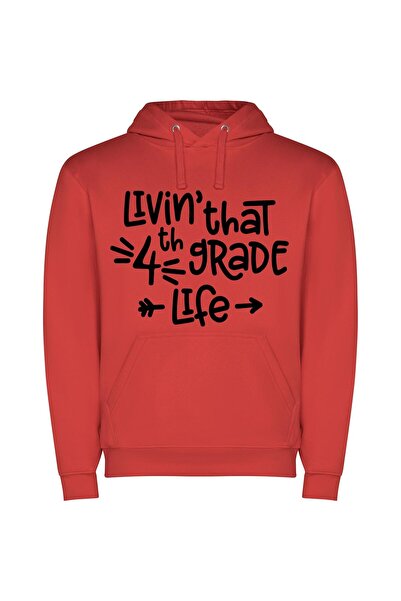 iLovePrints True 4DG Life Grind Φούτερ με κουκούλα σε χρώμα Κόκκινο