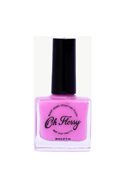 OH FLOSSY Ojă Roz Cremos, 12 ml, cu sclipici bio, formulă pe bază de plante