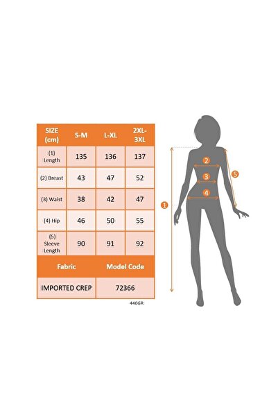 UFC 1985 TOP BRAND Women's Madonna Collar Long Slit Sleeve Detailed Long Impo...