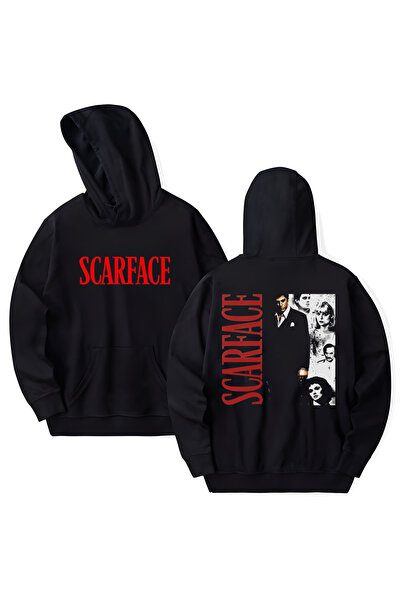 STİL-X Scarface Printed Cotton Long Sleeve 3 Thread Hooded Sweatshirt