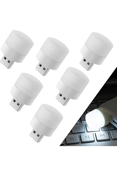 Aputue مصباح USB صغير، 6 قطع من مصابيح LED الليلية، يعمل بالـ USB، مصابيح محم...