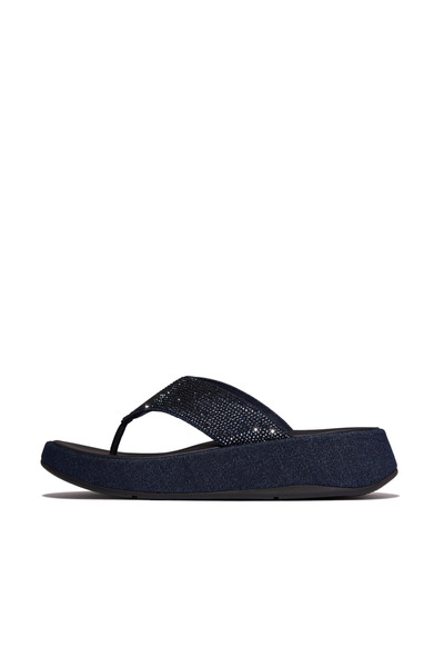 Fitflop Women's F-Mode Toe-Post - Denim and Hotfix