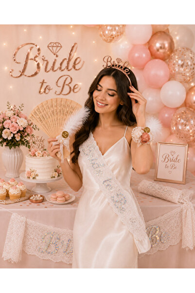 Partifabrik Bachelorette 4 Piece Party Set Bride to Be Rosegold