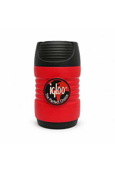 IGLOO Cam Yemek Termosu - Isı Yalıtımlı - - 600 ml - Siyah/Kırmızı - 200385