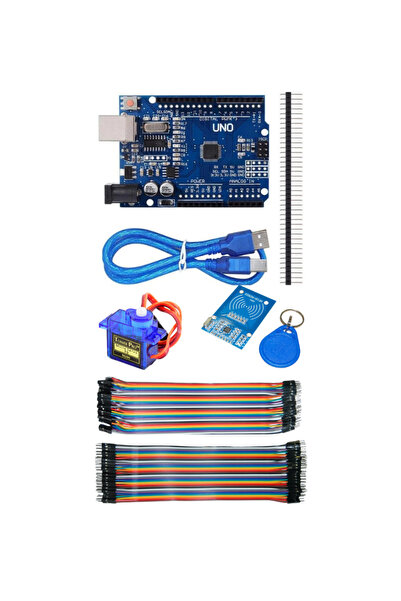 Genel Markalar Arduino RFID Akıllı Kilit Proje Kiti | RC522+Servo+Uno | STEM + Örnek Kod