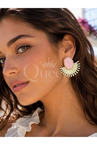 QUEEN AKSESUAR Elegant Chic Luxury Design Natural Stone Gold Tarnish-Resistan...