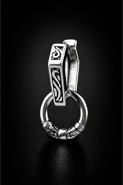 depozoom 316L Cerrahi Çelik Gotik Halka Punk Küpe Unisex Clicker Küpe 1 adet