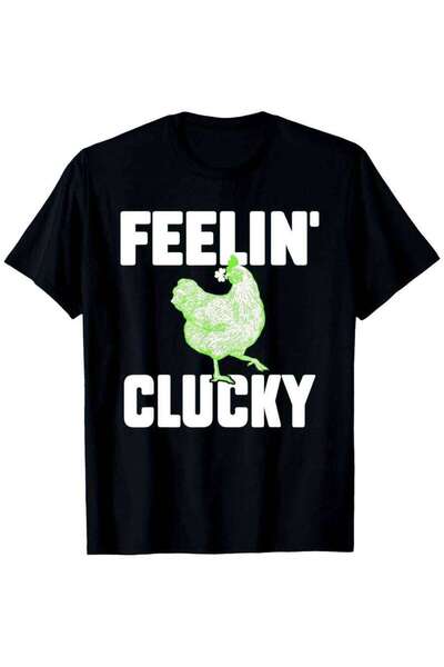 26LIK Feeling Clucky Funny Mama Hen Clover Chicken St Patricks Day T-Shirt, S...