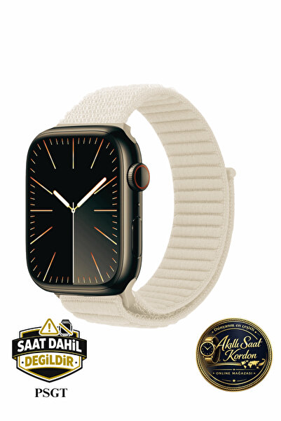 PSGT Apple Watch Band Uyumlu42-44-45-49mm ve S10 s11 (46mm) Dalga Hasır Kordo...