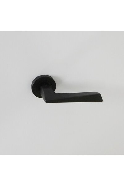 Dreamax مقبض الباب الأيسر من نوع Dha33 Black Rosette Yale