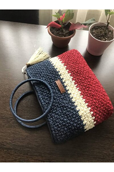 ARTTMACRAME حقيبة نسائية محبوكة يدويًا