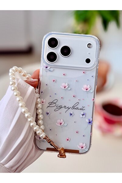 Go Aksesuar Iphone 17 Promax Uyumlu ÇİÇEK Charm Tasarımlı Oyuncaklı Esnek Sil...