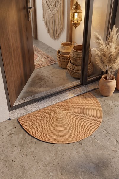 Villadia Home Textile Jute Straw Door Mat Decorative Woven Mat Natural Look Home Entrance Mat