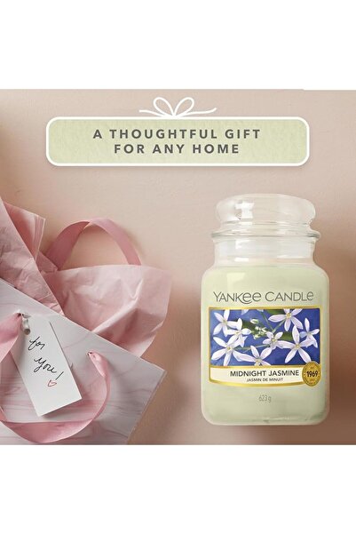 Yankee Candle شمعة معطرة |   شمعة الياسمين الليلي الكبيرة في وعاء زجاجي |   و...