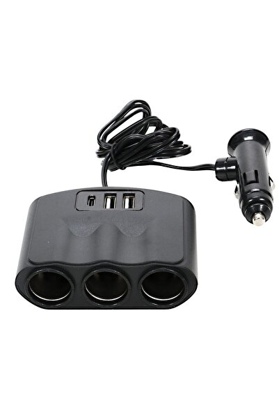 Universal Priza tripla bricheta, cu 2 USB si Type C, 3.4A