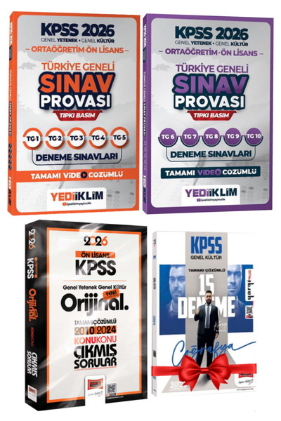 Yediiklim Yayınları 2026 KPSS Ortaöğretim-Ön Lisans Türkiye Geneli Sınav Prov...