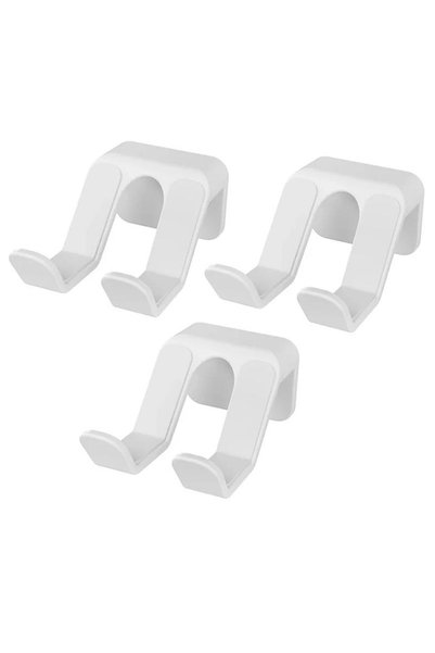 Choice10 A White 3pcs Wall Mounted Sturdy Game Controller Bracket No Punch Ea...