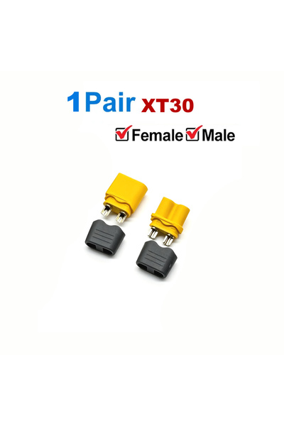 Choice زوج واحد من موصلات XT30 مع غلاف حماية، قوابس ذكر/أنثى XT30 وملحقات لحا...
