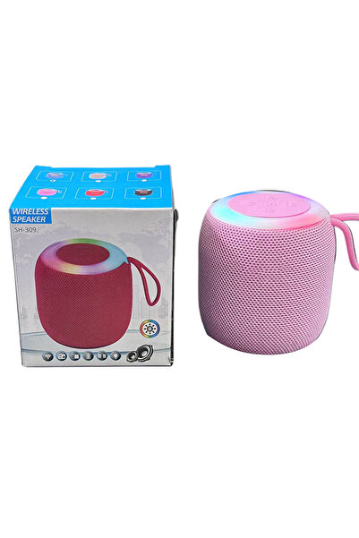 Choice1 Pink New Waterproof Wireless Bluetooth Speaker RGB LED Light Stereo B...
