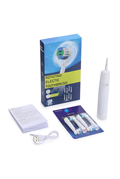 Choice WHITE Smart Rotating Electric Toothbrush Rechargeable Rotary Toothbrus...