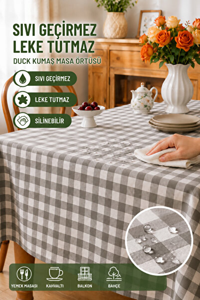 Soft Kare مفرش طاولة من قماش Pötikare Duck - مقاوم للسوائل، مقاوم للبقع، قابل...