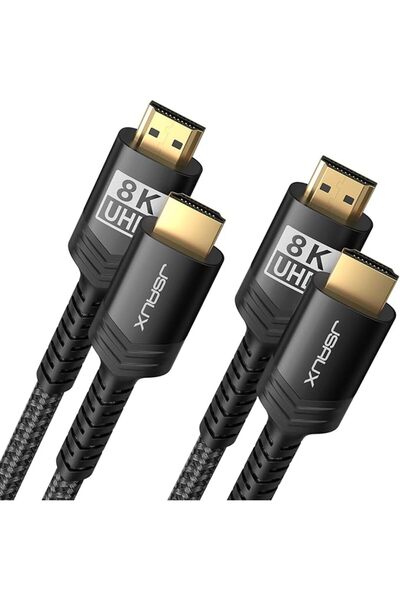 jsaux [2 Pack] 8K HDMI 2.1 Cable 1.8M, 48Gbps Ultra High Speed HDMI Cable Bra...