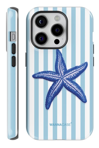 WANNACASE (Magsafe) iPhone 16 Pro Max Blue Starfish Dual Layer Essential Toug...