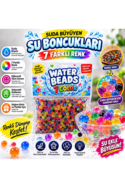 Genel Markalar 1 Paket 100 Adet 7 Renk Suda Büyüyen Su Boncukları | Eğitici v...