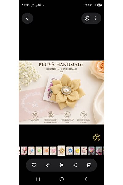 Generic Brand Brosa hand made cu ac de prindere