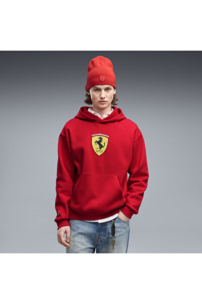 Puma Ferrari Farbiger Shield Fleece-Hoodie für Herren