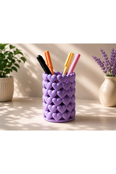 farist Decorative Heart Pen Holder – 3D Printed Desktop Pen Organizer |   Off...