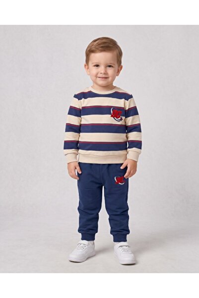 voyyo kids baby Set de trening pentru băieți, cu dungi, broderie DC, sezonier...