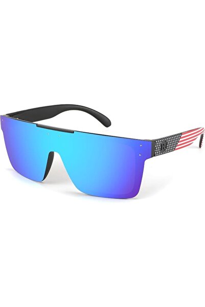 FEISEDY Men Women Sunglasses Polarized Oversized Square Vintage Cycling Runni...