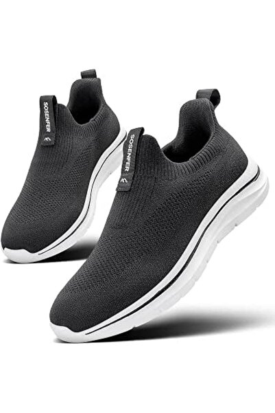SOSENFER Men's Slip On Shoes Hands Free Trainers Lightweight Casual Sneakers ...