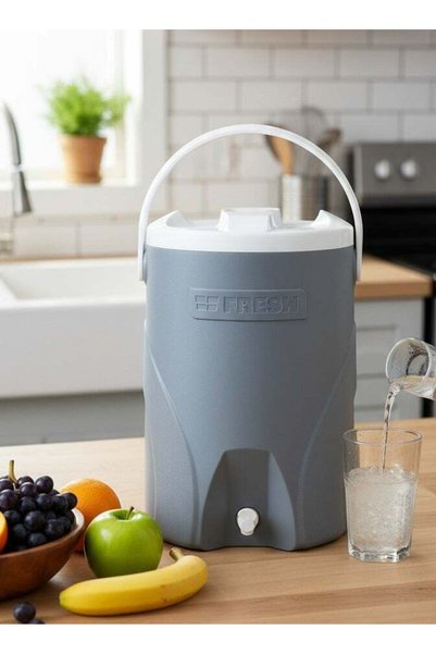 Fresh Water Cooler with handle 22 Liter Grey/White